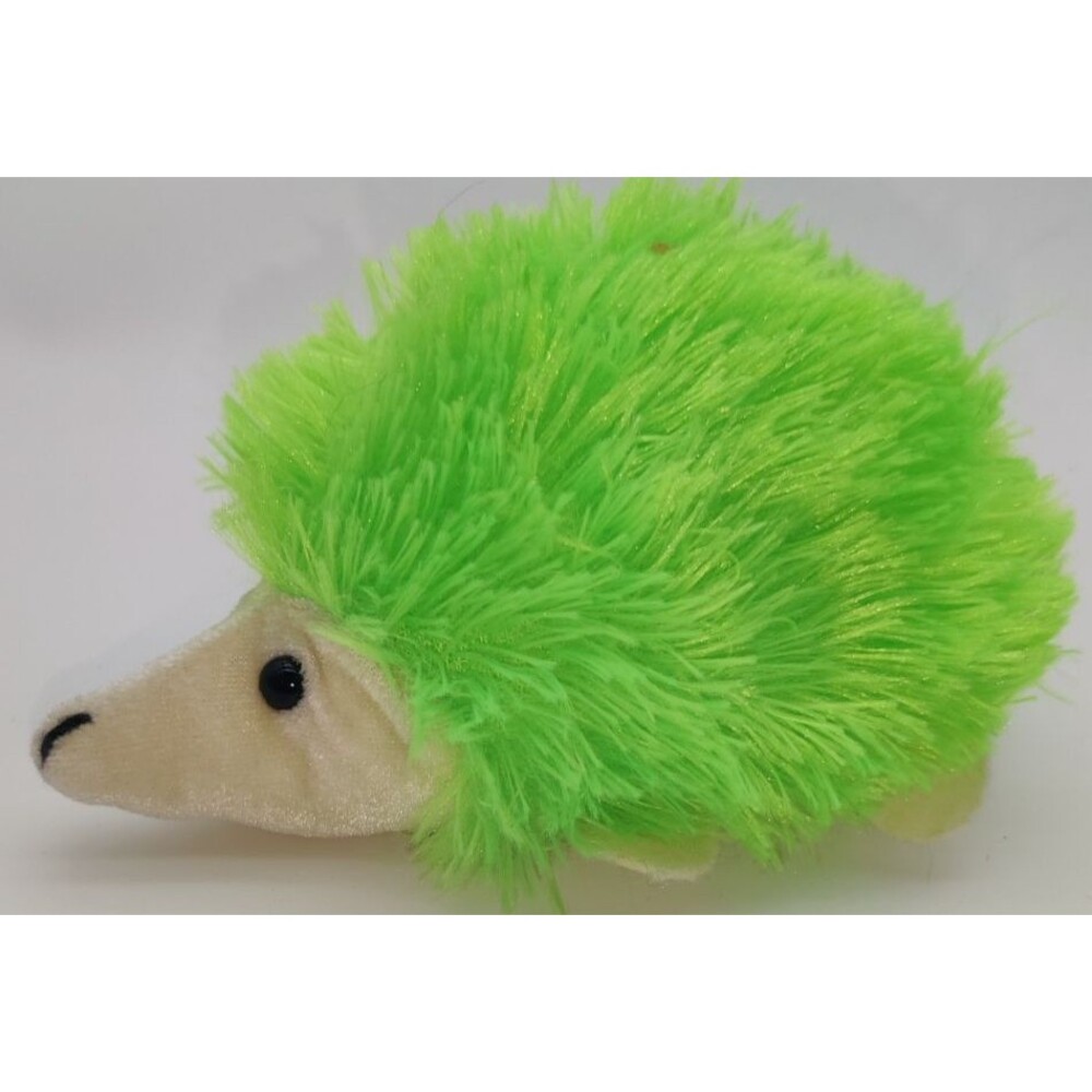 Ideal Toys Direct 7" Hedgehog Plush Neon Green Stuffed Animal Small Toy